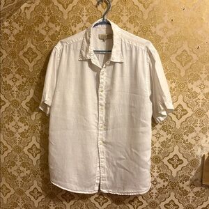 Vintage White Linen Shirt